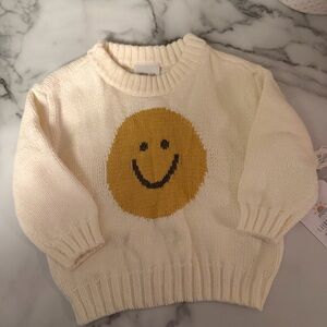 Little Co by Lauren Conrad Smiley Face Knit Sweater | 9M | NWT